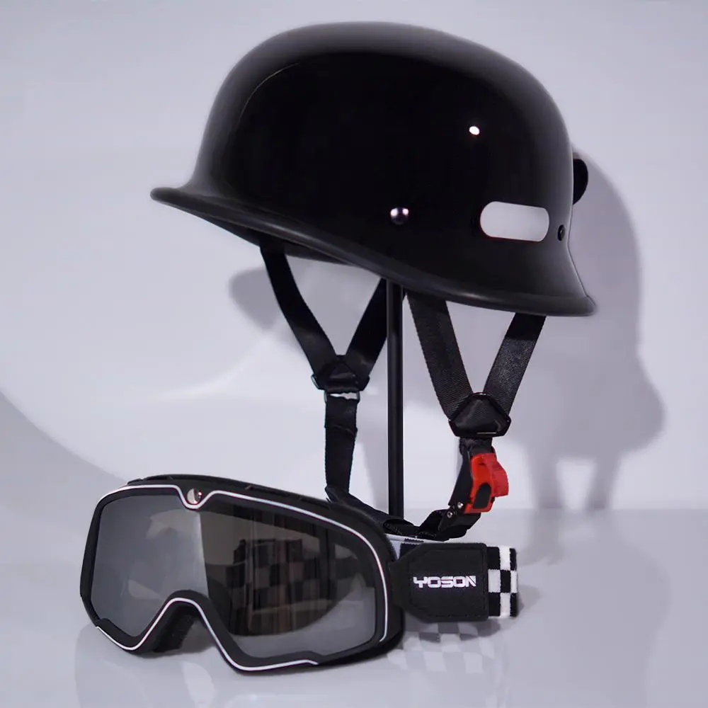 Vintage German Soldier Helmet Motorcycle Half Helmet Summer Scooter Half Helmet Unisex Cruise Motorbike Safety Hat Wearable Helmet Half Motorcycle Helmets