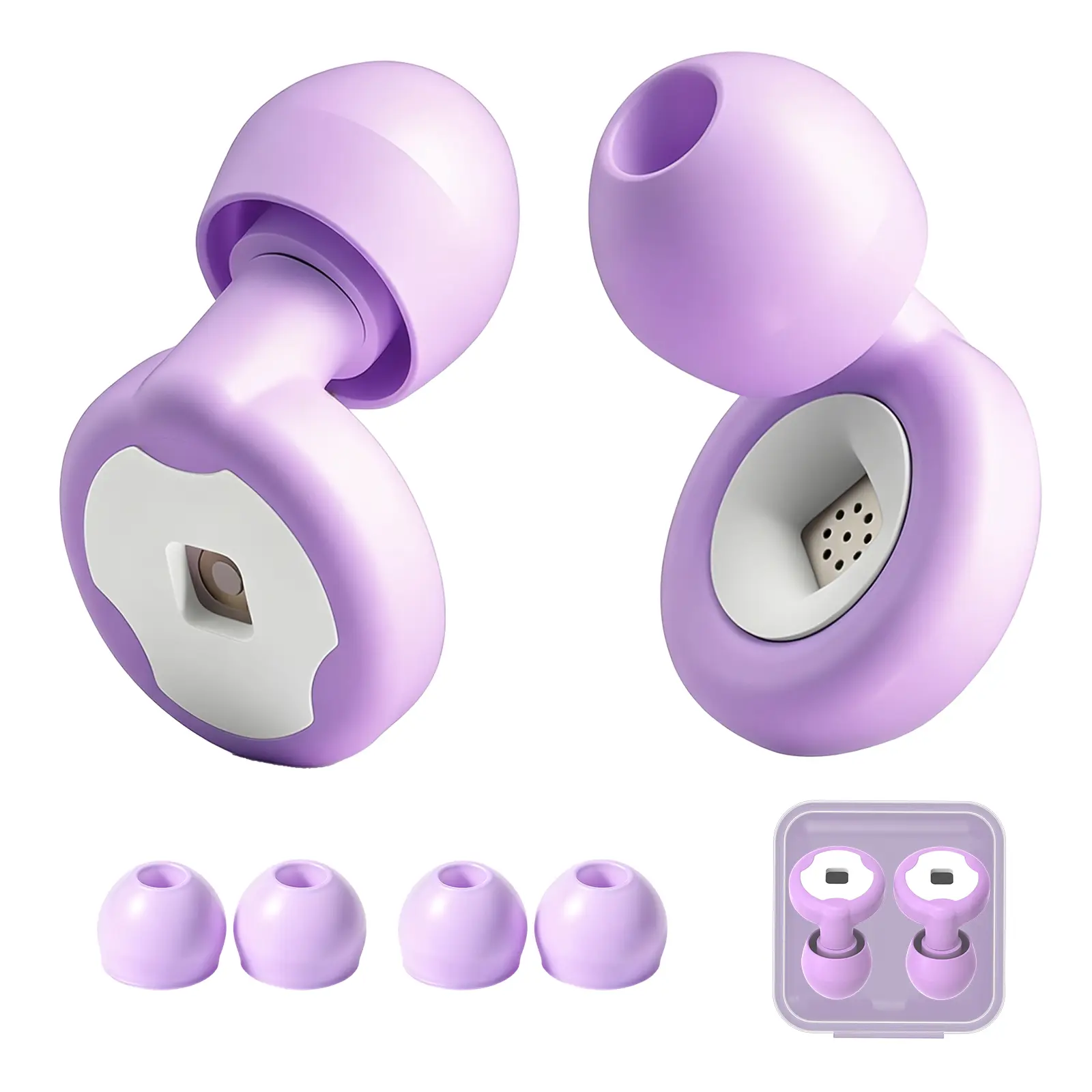 BGO Reusable Noise Reduction Ear Plugs, Soft Washable Noise Blocking Earplugs for Deep Sleeping, Study Focus, Work Concentration & Travel Noise Isolation<D>
