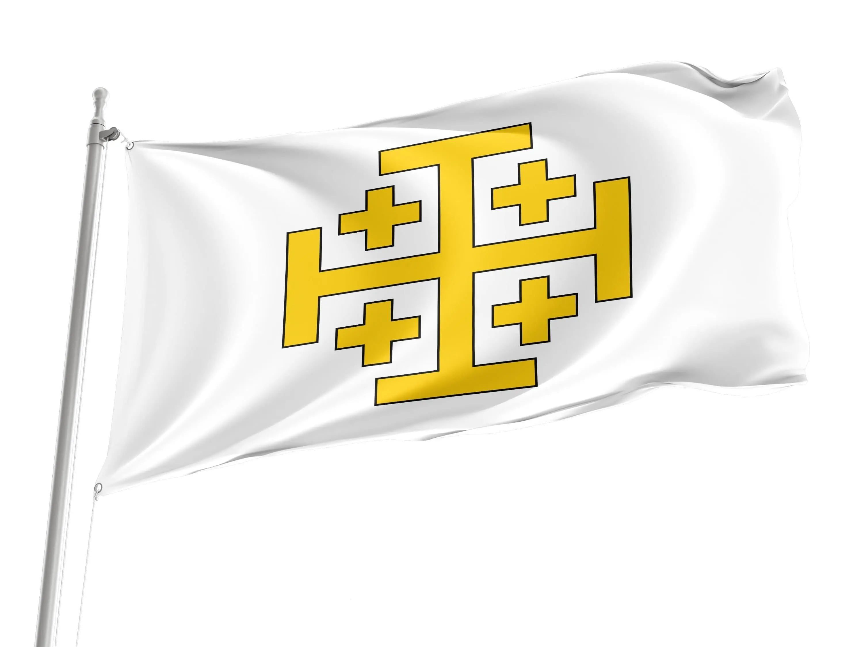 Kingdom of Jerusalem Flag: Patriotic Indoor/Outdoor Decor (3x5 Ft)