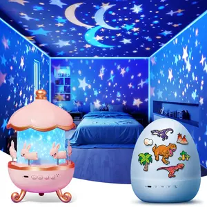 Onefire Night Light for Kids with 15 Films & 15 White Noises Remote kids cartoon projector lamp princess room decor unicorn night light toddler night light egg light for nursery Baby sound machine dinosaur toys Christmas Gifts for Kids Ages 1-8