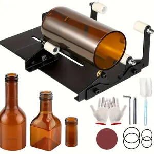 DIY glass/bottle cutter for making unique lamps, candlesticks, stemware, vases, wind chimes and ceiling lights. Great for round, square, oval and neck cutting. Bottle Cutter Tool Kit - Perfect gift for housewarming or holidays