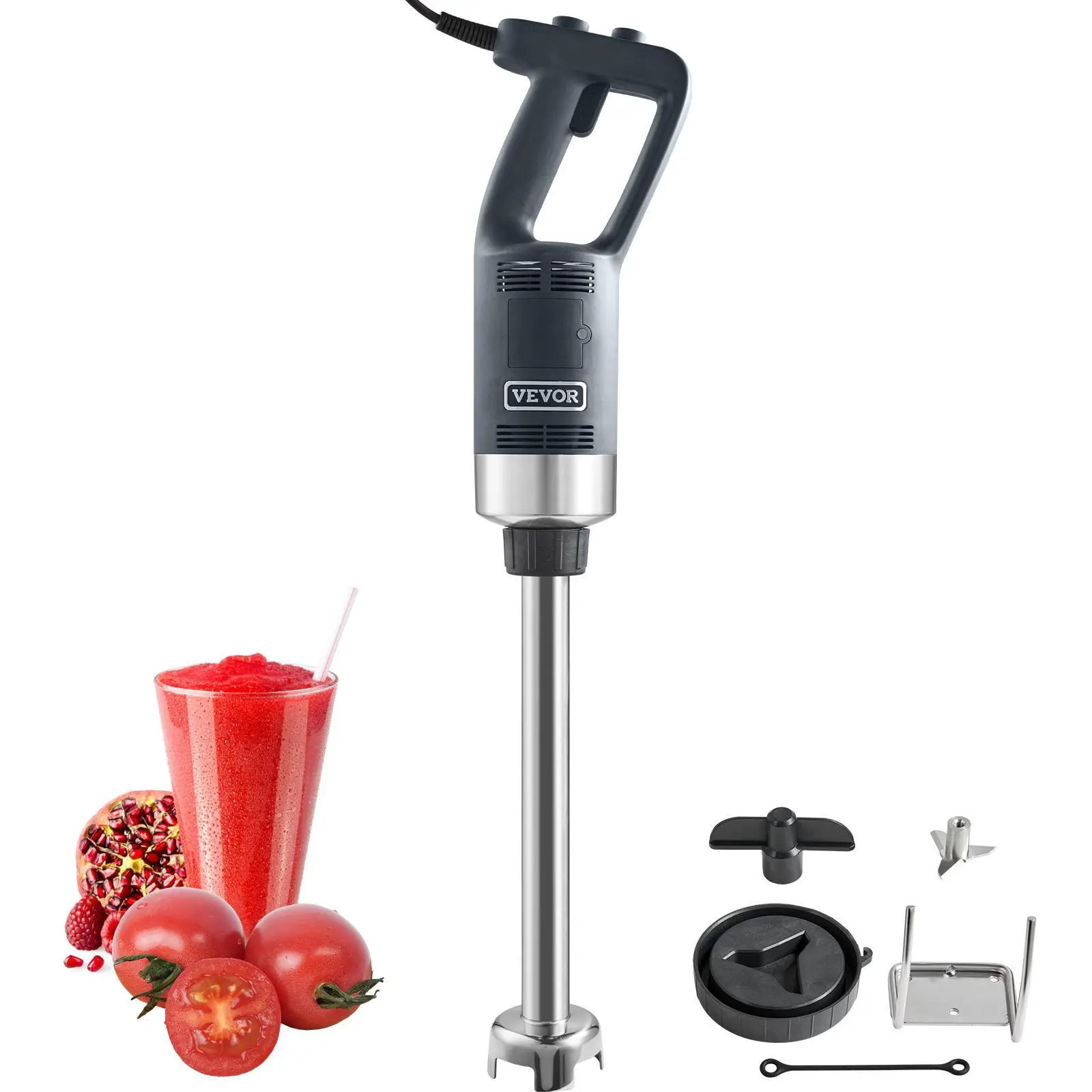 【Summerfinds】VEVOR Commercial Immersion Blender,  , 750W 16" Heavy Duty Hand Mixer, Variable Speed Kitchen Stick Mixer with 304 Stainless Steel Blade, Multi-Purpose Portable Mixer for Soup, Smoothie, Puree, Baby Food