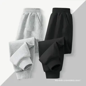 Boys and girls fashion simple solid color children's student spring and autumn thin sweatpants with elastic cuffs, sports and casual pants fall outfit