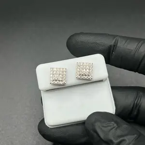 VVS moissanite 925 silver screwback earrings