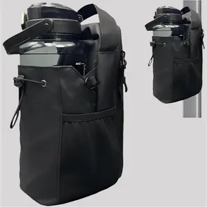 Magnetic Fitness Bag Holds 64oz Travel Water Bottle, Water Bottle Storage, Water Bottle Carrier, Water Bottle Bags, Strong Magnetic Attachments, Multiple Pockets, Shoulder Strap, Ideal for Gym and Outdoor Activities