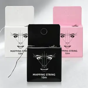 ATOMUS 3Pcs Eyebrow Mapping String, Pre-inked 10m, 3 Colors, Microblading Positioning Measuring Rope