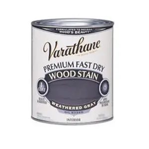 Varathane 269398 1-2 Pint Weathered Gray Fast Dry Wood Stain