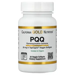California Gold Nutrition PQQ, 20 mg, 30 Veggie Softgels