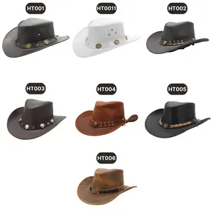Premium Shapeable Australian-Style Leather Cowboy Hat for Men and Women, Resistant Outback Hat