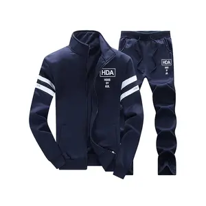 Men's 2-Piece Athleisure Tracksuit - Spring-Autumn Fashion Printed Full-Zip Jacket with Pockets, Casual Jogger Pants, Stylish & Practical for Sports, Casual Wear, Tracksuits