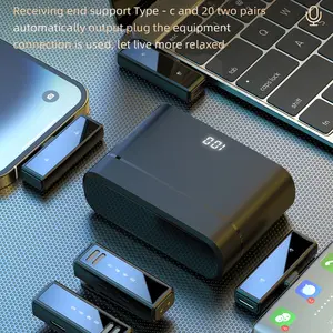 Wireless Lapel Microphone J88 Dual Interface USB Mic Phone Noise Reduction Mic, Live Streaming Sound Card Professional Recording Wireless Mini Speaker