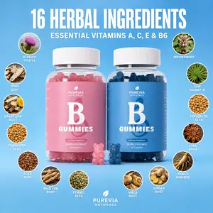 Purevia Natural Women's Wellness Gummies Combo Pack – Berry Flavor – Essential Vitamins & Herbal Blend – 60 Gummies