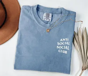 Comfort Colors Anti Social Social Club Shirt, Soft Cotton Crewneck Shirt for Men and Women, Gift for Him or Her, Unisex Stylish - LORA ATCHER