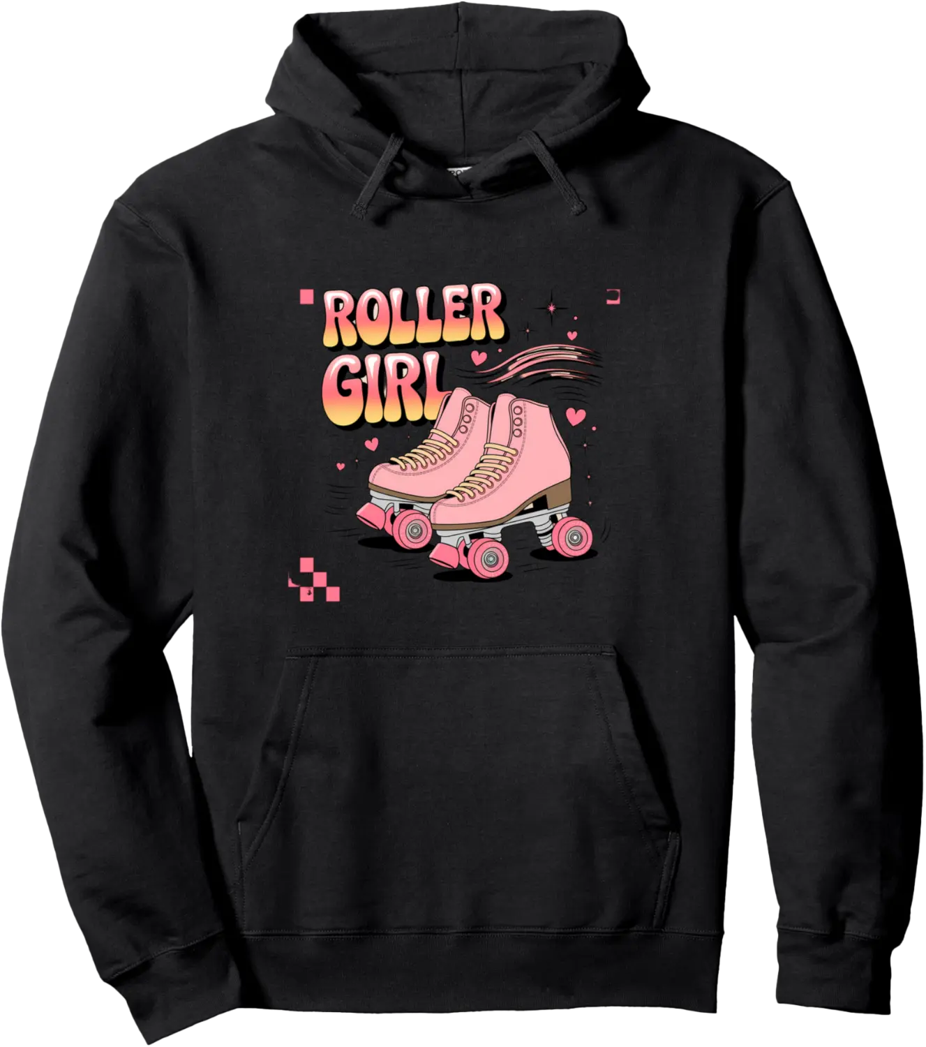 Roller Skater Girl 70s 80s 90s Roller Skates Roller Skating Pullover Hoodie - Tatyanata Shop 61B0F1GDWFGJ