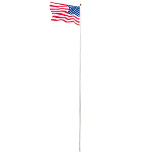 20ft Outdoor Flagpole Kit with US Flag - Perfect for July 4th & Memorial Day Decor - Heavy Duty Aluminum Sectional Pole for Residential Yard and Garden