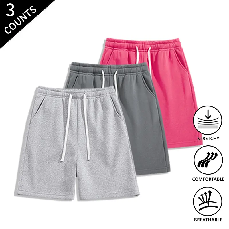 Summer Wins Men’s 3-Pack Casual Sweat Shorts – All-day comfort, stretch fabric, with pockets—ideal for workouts, gym, street style, and everyday activities
