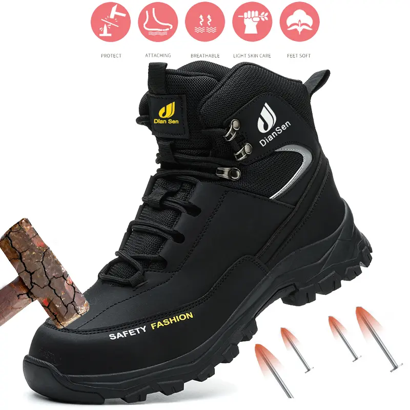 Water Proof Safety Work Shoes For Men Steel toe Boots Male Footwear Indestructible Construction Work Shoes anti piercing shoes new steel toe shoe