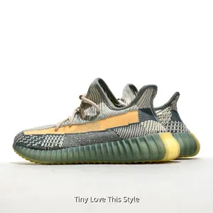 Grey Teal Marled Knit Low Top Casual Sneakers Gradient Olive Wave Cushion Walking Shoes Unisex