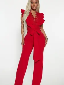 Extraordinary Elegance Jumpsuit - Red Womenswear Comfort Rompers