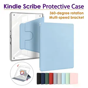 PadShield Protective Casing - 360-Rotatable Transparent eReader Accessory, Full Protection Shell with Auto Sleep-Wake Function for 10.2" Kindle Scribe 2024