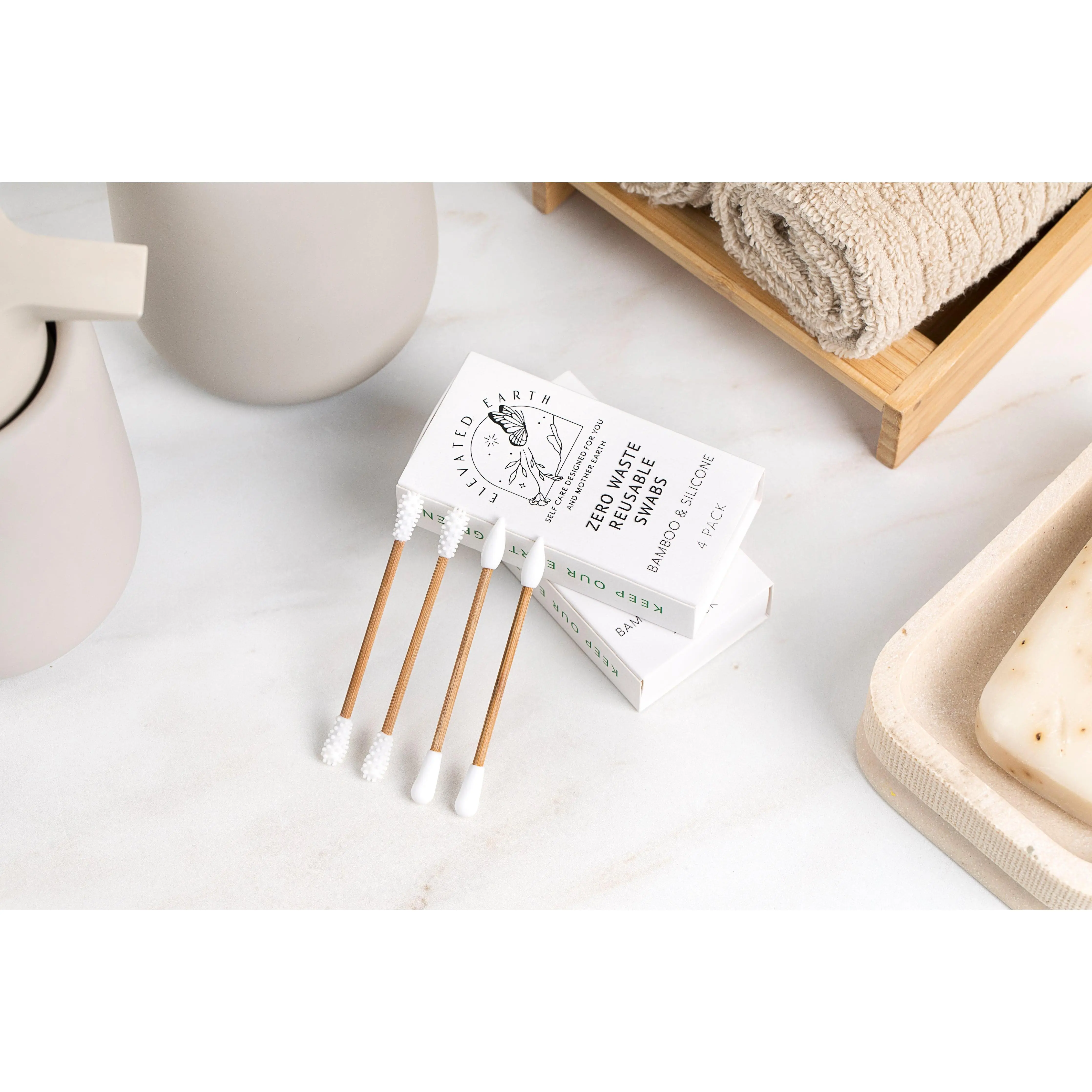 Swabs 4 Pack Bamboo + Silicone