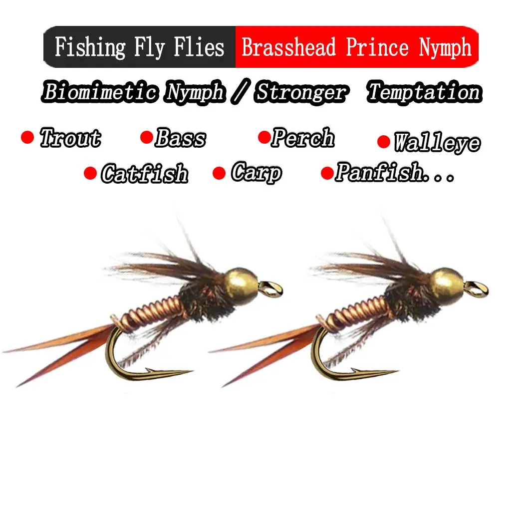 Fishing Lure 5Pcs/Box Fast Sinking Wire Tungsten Bead Head Nymph Flies Trout Fly Fishing Lures Largemouth Bass Lure