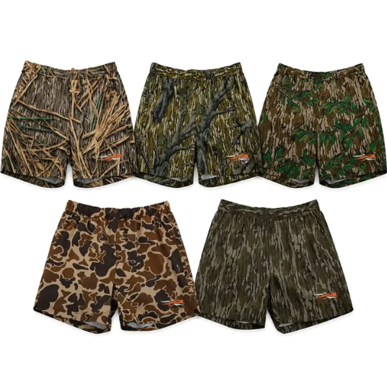 Sitka Hunting Bottomland Camo Shorts, Timber Camouflage Shorts, Woodland Hunting Shorts, Men's Outdoor Shorts, Duck Hunting Shorts, Deer Hunting Shorts, Tactical Training Shorts