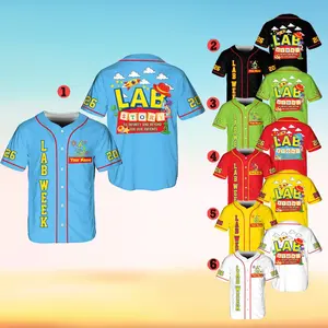 Personalized Lab Week Baseball Jersey, Custom Name Lab Tech Baseball Jersey, Laboratory Technician Jersey For Lab Tech Team, Lab Week 2026