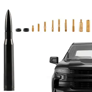 50 Cal Bullet Antenna for Pickup Truck, 50 BMG Antenna 6061 Aluminum Short Design 50 Cal Compatible, Easy Installation Badass Trucks Cal bullet antenna
