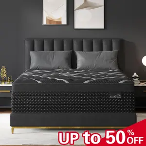 12/14 Inch Gel Memory Foam Mattress Hybrid Pocket Spring Twin Full Queen King Bed Mattress In A Box, Euro Top Medium Firm For Back & Lumbar Support, Individual Pocket Spring Bed For Motion Isolation & Fiberglass Free