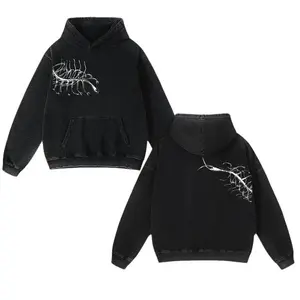 Centipede Founding Titan Attack On Titan Washed Hoodie - AOT Anime Graphic Print Oversized Pullover, Hip-Hop Streetwear Unisex Sweatshirt, Casual Wear for Manga & Anime Fans, Unique Apparel AOT Lovers