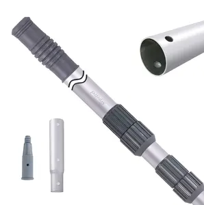 Sepetrel 15 FT Telescoping Pool Pole, Heavy Duty Aluminum Extension Pole with Threaded Tips for Pool Skimmer Nets, Brushes and Vacuum Heads