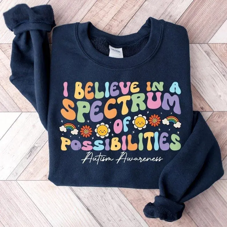 I believe In A Spectrum Of Possibilities Shirt, Autism Awareness Shirt, Autism Shirt, Neurodiversity Shirt, kids autism shirt, autism gifts