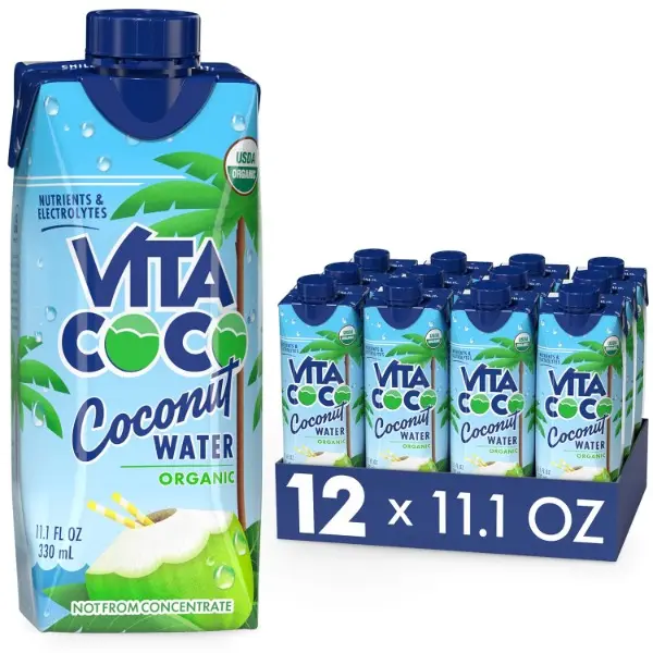 Coco Coconut Water, Pure Organic | Refreshing Coconut Taste | Natural Electrolytes | Vital Nutrients | 11.1 Oz (Pack Of 12)