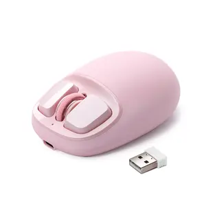 YUNZll C1 Silicone Wireless Mouse, Tri-Mode 2.4G/USB-C/Bluetooth Mouse, 4800 DPl Optical Tracking, 6 Adjustment Levels, Customize Mice for Laptop, Computer, iPad, MacBook