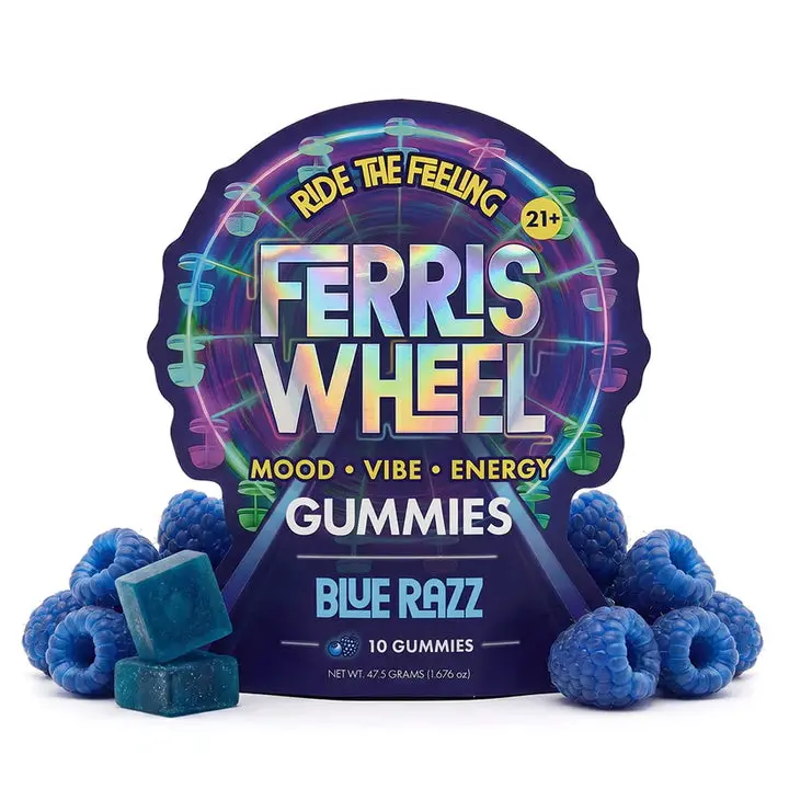 Ferris Wheel Blue Razz Kanna Gummies | 10 Count
