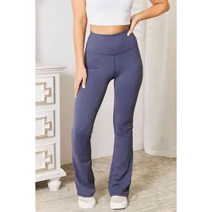 Millennia Basic Bae Wide Waistband Bootcut Sports Pants Does not apply