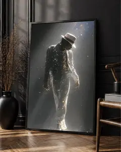 Michael Jackson King of Pop Poster, Vintage Concert Wall Art1 - (Unframe)