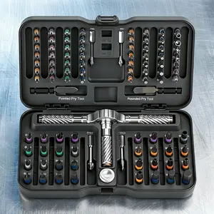 100-In-1 Precision Ratchet Screwdriver Set, Magnetic Power Tool, 40nm Torque, H6/h4 Bits, Ideal Gift for Valentine's Day, DIY Repair Kit, Magnetic Screwdriver Tools