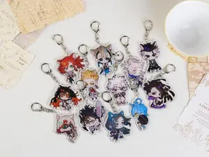 GACHIAKUTA Chibi Acrylic Keychain Set, Gachiakuta Anime Key Charm, Rudo Engine Zanka Cute Keyring, Manga Gift for Anime Fans