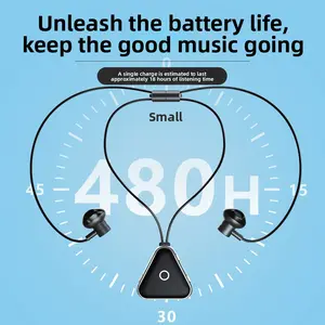 B28 Bluetooth Earphone Pendant Neck-mounted Wireless Noise Reduction Breathing Light Sports Lover Stereo Bluetooth Earphone