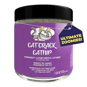 Cat Crack Catnip, Zoomie-Inducing Cat Nip Blend, North American Made & 100% Natural, Safe & Non-Addictive Catnip Treats Used to Supplement Cat Nip Toys, Spray, & Accessories (1 Cup)