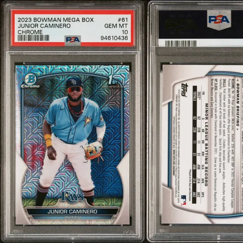 2023 BOWMAN MEGA BOX CHROME #61 JUNIOR CAMINERO CHROME