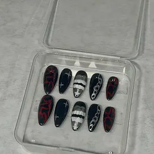 Skz Press on Nails | ATE themed Press On Nails | Kpop Nails | Almond Shaped Nails