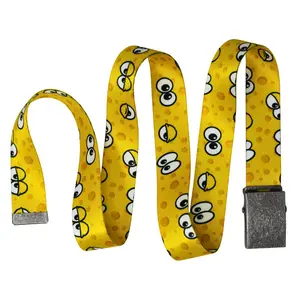 Northwest Straps Sponge Dude Sponge-Themed Casual Adjustable Waist Belt - Woven Fabric, Simple Slide Lock, Fashion Clothing Accessory, Adjustable Belts