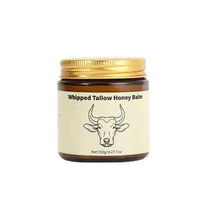 Whipped Grass-Fed Beef Tallow Honey Balm 4 Oz Moisturizing Cream for Soft Smooth Skin Handmade All-Natural Moisturizer Lavender Hydrating Comfort Moisture Boost Cream Luminous Firming Cream Body Care Hydrating Dry Skin Calming Daily Scent Soothing