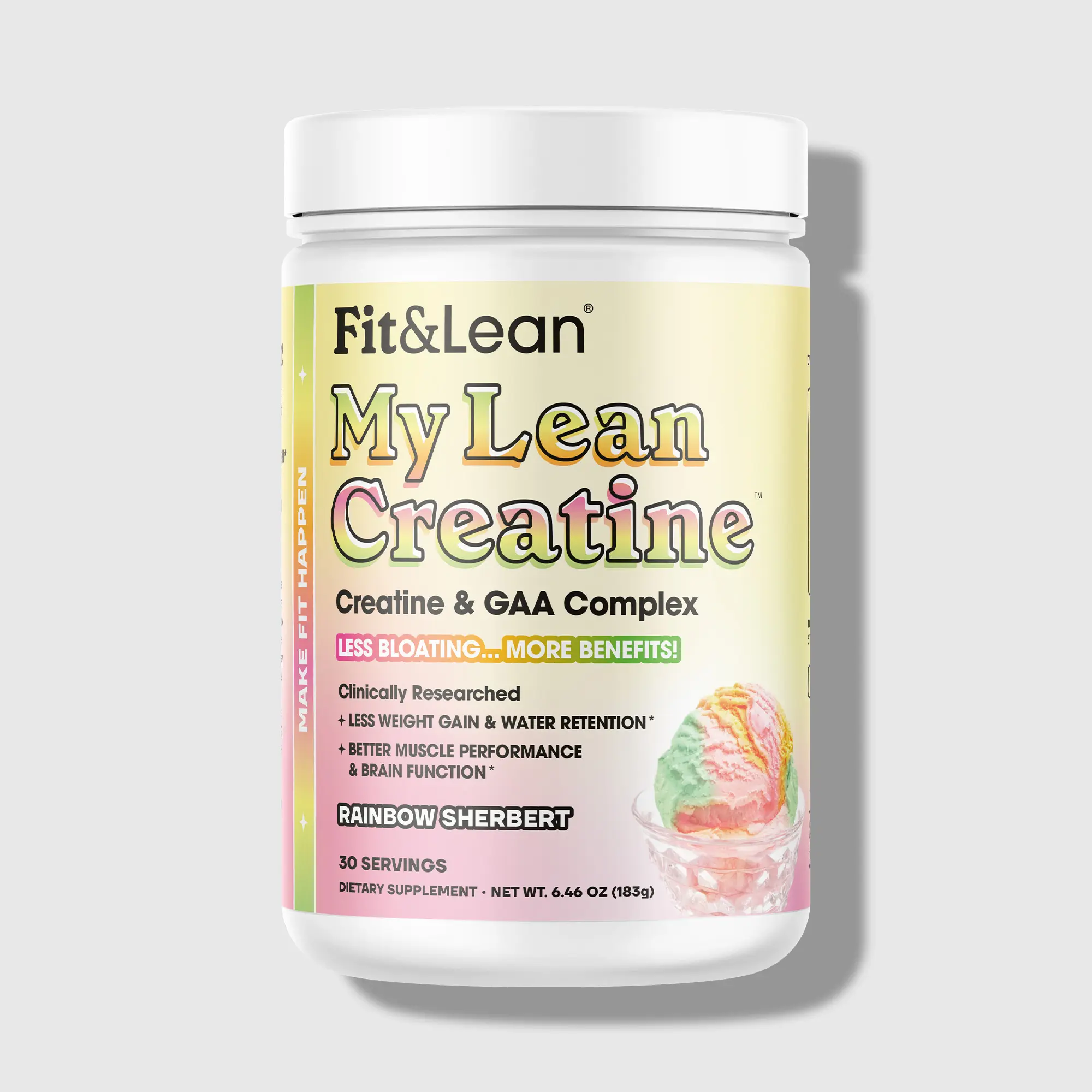 Fit&Lean My Lean Creatine for Women - Clinically Researched Creatine & GAA Complex, Fitness Support, No Bloating, Enhanced Athletic Performance, Naturally Sweetened, 0 Sugar, Strength & Muscle Health Benefits