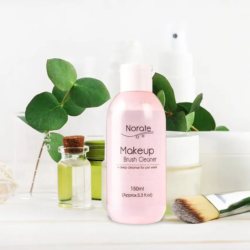 Norate Makeup Brush Cleaner, Make Up Brush Cleansers Solution, Makeup Cleaner for Makeup Brushes, Beauty Sponge, Powder Puff, Deep Clean Brush Shampoo, Gentle Formula Cruelty Free 5.3 FL.OZ