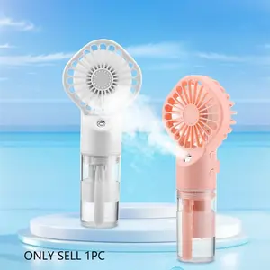 Small Handheld Spray Fan, Four-Speed Wind Humidification, Hydration Fan, Summer Cooling Artifact, USB Charging, Portable Cool Mist Maker, Rechargeable Cooling Fan