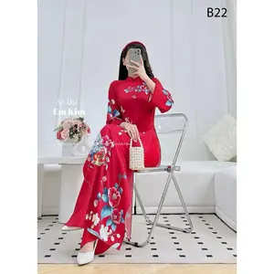 Ao Dai lụa TET 2026 Red B22B | Ao Dai for Women| Lunar New Year | Ao Dai Viet Nam